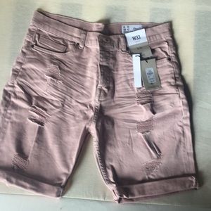 Light pink jean shorts